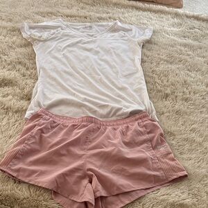 Reebok Women's Running Shorts with Columbia Tee/sold as a set